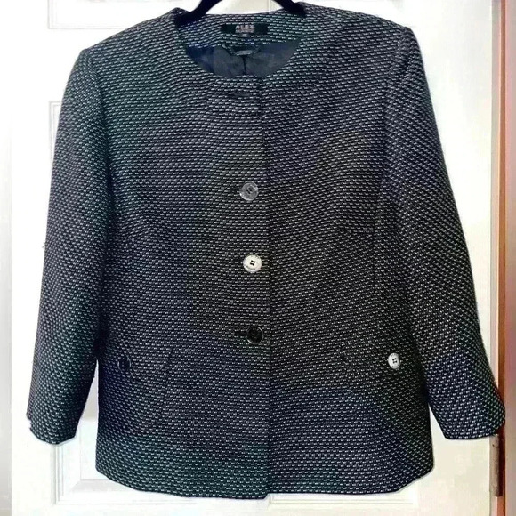 Alex Marie career blazer/jacket black and white size 12 - Picture 1 of 3